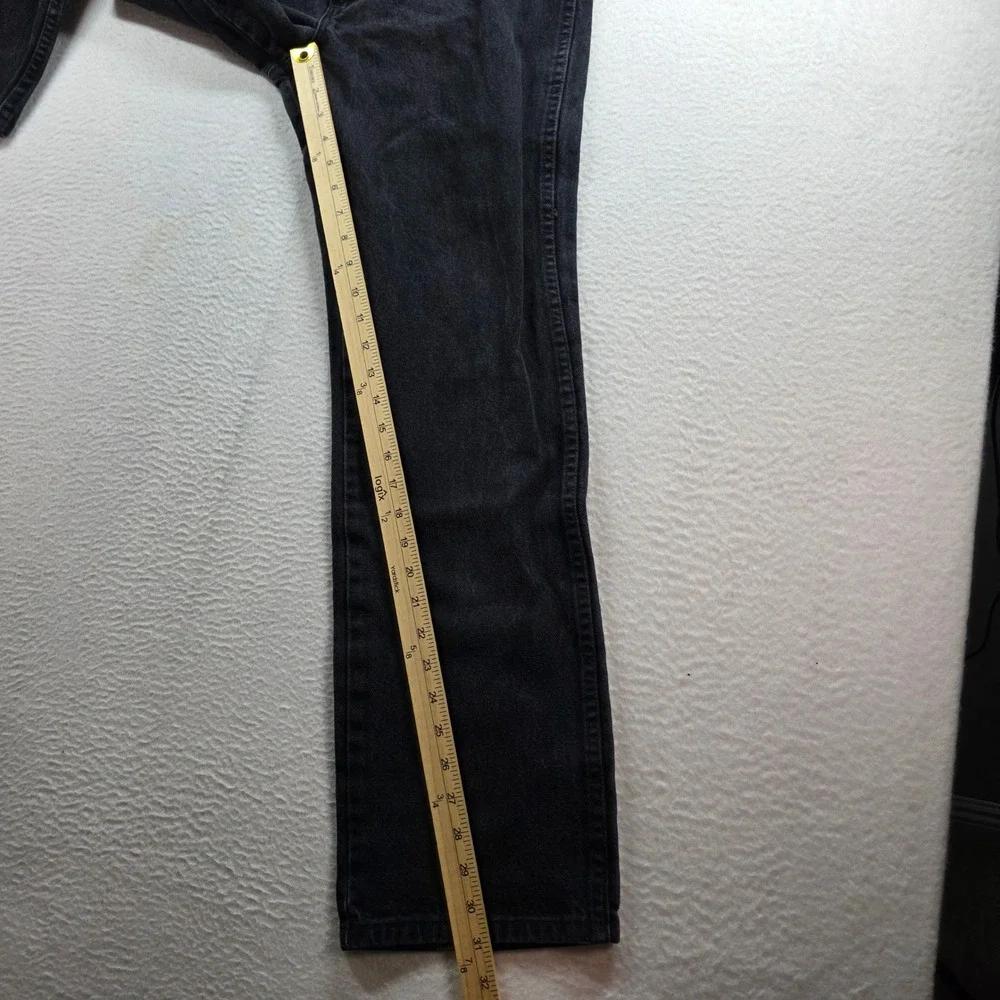 Wrangler‎ Cowboy Cut Jeans Mens 33x32 Black Slim Fit 936WBK High Rise Denim